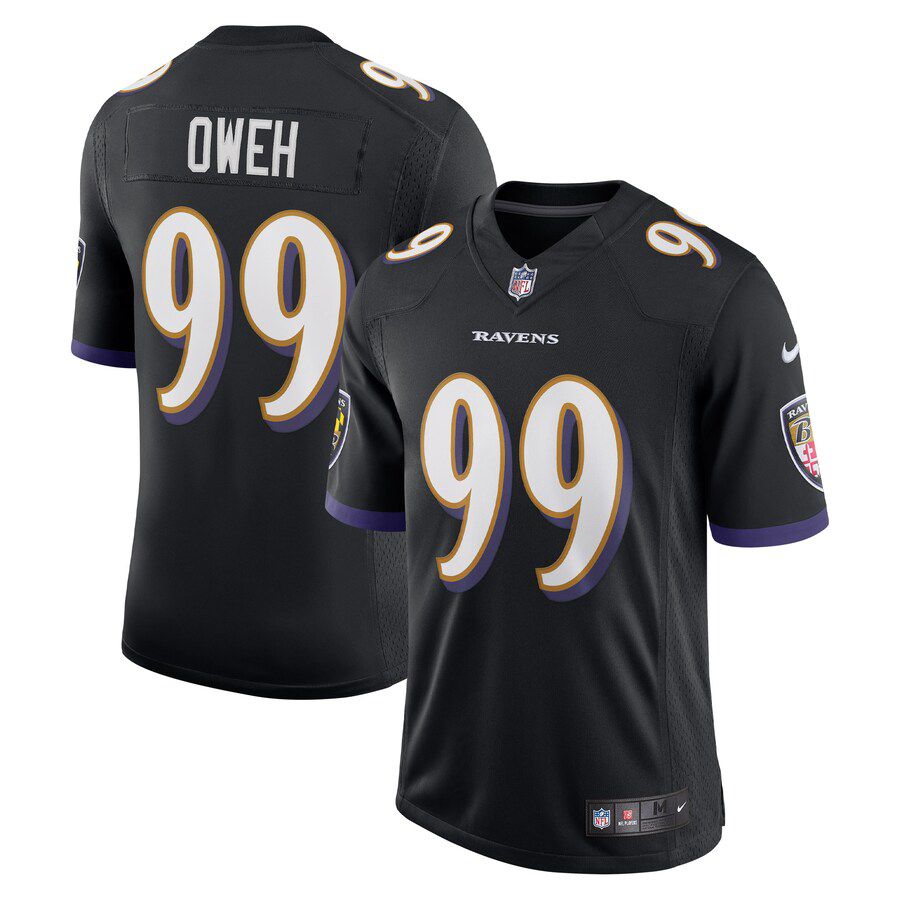 Men Baltimore Ravens 99 Odafe Oweh Nike Black Vapor Limited NFL Jersey